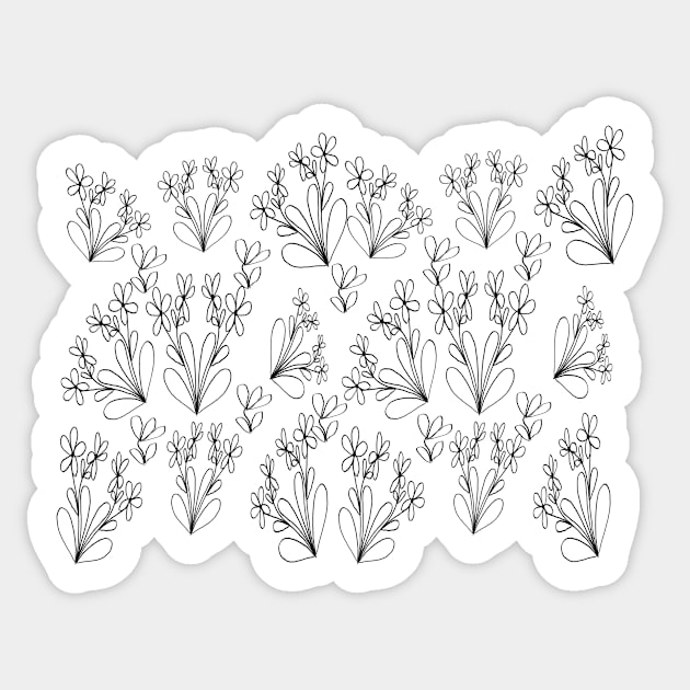 Patterned Flowers Sticker by CATiltedArt